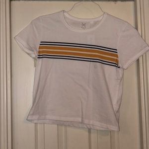 Cropped black and yellow stripped